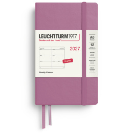 Kalender Weekly Planner 2027 A6 Dusty Rose in de groep Papier & Blokken / Kalenders en agenda's / 12 maanden agenda's bij Voorcrea (137480)