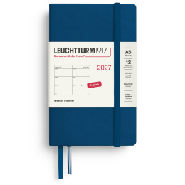 Kalender Weekly Planner 2027 A6 Indigo in de groep Papier & Blokken / Kalenders en agenda's / 12 maanden agenda's bij Voorcrea (137485)