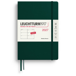 Kalender Weekly Planner 2027 A5 Forest Green in de groep Papier & Blokken / Kalenders en agenda's / 12 maanden agenda's bij Voorcrea (137491)