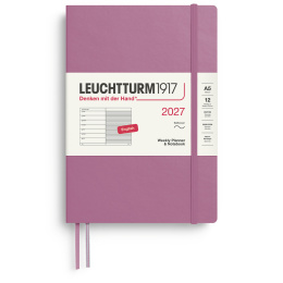 Kalender Weekly Planner & Notebook 2027 A5 Soft Cover Dusty Rose in de groep Papier & Blokken / Kalenders en agenda's / 12 maanden agenda's bij Voorcrea (137495)