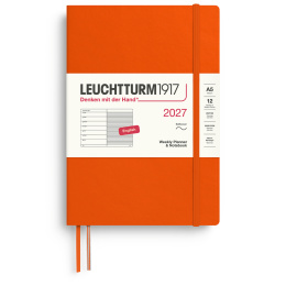 Kalender Weekly Planner & Notebook 2027 A5 Soft Cover Pumpkin in de groep Papier & Blokken / Kalenders en agenda's / 12 maanden agenda's bij Voorcrea (137498)