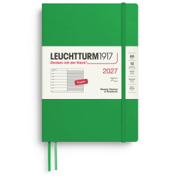 Kalender Weekly Planner & Notebook 2027 A5 Soft Cover Spring Leaf in de groep Papier & Blokken / Kalenders en agenda's / 12 maanden agenda's bij Voorcrea (137501)