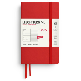 Kalender Weekly Planner & Notebook 2027 A6 Cherry in de groep Papier & Blokken / Kalenders en agenda's / 12 maanden agenda's bij Voorcrea (137507)