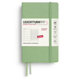Kalender Weekly Planner & Notebook 2027 A6 Sage in de groep Papier & Blokken / Kalenders en agenda's / 12 maanden agenda's bij Voorcrea (137509)