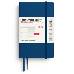Kalender Weekly Planner & Notebook 2027 A6 Indigo in de groep Papier & Blokken / Kalenders en agenda's / 12 maanden agenda's bij Voorcrea (137511)