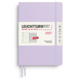 Kalender Weekly Planner & Notebook 2027 A5 Lilac in de groep Papier & Blokken / Kalenders en agenda's / 12 maanden agenda's bij Voorcrea (137513)