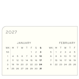 Kalender Weekly Planner & Notebook 2027 A5 Dusty Rose in de groep Papier & Blokken / Kalenders en agenda's / 12 maanden agenda's bij Voorcrea (137514)