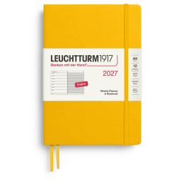 Kalender Weekly Planner & Notebook 2027 A5 Sunflower in de groep Papier & Blokken / Kalenders en agenda's / 12 maanden agenda's bij Voorcrea (137518)