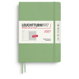 Kalender Weekly Planner & Notebook 2027 A5 Sage in de groep Papier & Blokken / Kalenders en agenda's / 12 maanden agenda's bij Voorcrea (137519)