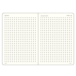 Kalender Quarterly Planner 2027 Shades of Green in de groep Papier & Blokken / Kalenders en agenda's / 12 maanden agenda's bij Voorcrea (137525)