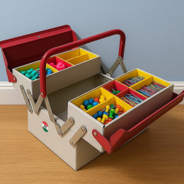 Toolbox Atena Red/Black in de groep Creëren & Hobby / Organiseren / Opbergdozen bij Voorcrea (137550)