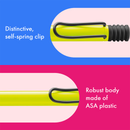 Safari Balpen Neon Yellow in de groep Pennen / Fine Writing / Balpennen bij Voorcrea (137580)
