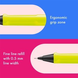 Safari Vulpotlood 0.5 Neon Yellow in de groep Pennen / Schrijven / Vulpotloden bij Voorcrea (137582)