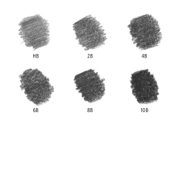 Grafietpotloden Mars Lumograph 6-set in de groep Kunstenaarsmateriaal / Krijt en potloden / Grafiet en potloden bij Voorcrea (137602)