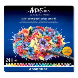 Aquarelpotloden Mars Lumograph 24-set in de groep Pennen / Kunstenaarspotloden en -stiften / Aquarelpotloden bij Voorcrea (137605)