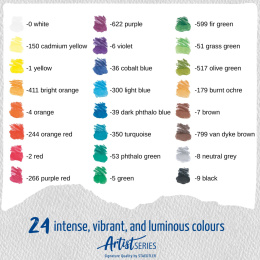 Aquarelpotloden Mars Lumograph 24-set in de groep Pennen / Kunstenaarspotloden en -stiften / Aquarelpotloden bij Voorcrea (137605)