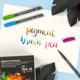 Pigment Arts Brush Pen 6-set Yellow/Orange in de groep Product series / Staedtler Artist Series bij Voorcrea (137615)