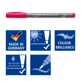 Pigment Arts Brush Pen 6-set Basic in de groep Product series / Staedtler Artist Series bij Voorcrea (137619)
