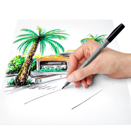 Pigment Arts Soft Brush Pen 6-set Grey in de groep Pennen / Kunstenaarspotloden en -stiften / Brushpennen bij Voorcrea (137626)