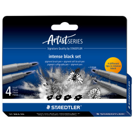 Pigment Arts Intense Black 4-set in de groep Pennen / Kunstenaarspotloden en -stiften / Viltstiften bij Voorcrea (137634)