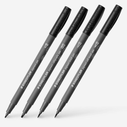 Pigment Arts Intense Black 4-set in de groep Pennen / Kunstenaarspotloden en -stiften / Viltstiften bij Voorcrea (137634)