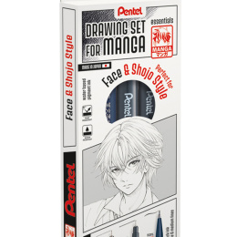 Drawing Set Manga Face & Shojo in de groep Pennen / Kunstenaarspotloden en -stiften / Fineliners bij Voorcrea (137666)