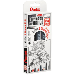 Drawing Set Manga Action & Shonen in de groep Pennen / Kunstenaarspotloden en -stiften / Fineliners bij Voorcrea (137667)