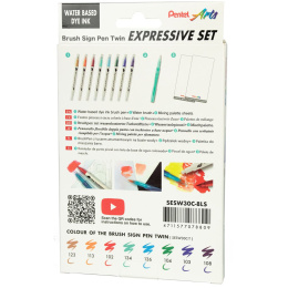 Brush Sign Pen Twin Expressive Set in de groep Pennen / Kunstenaarspotloden en -stiften / Brushpennen bij Voorcrea (137668)