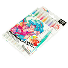 Brush Sign Pen Twin Expressive Set Manga in de groep Pennen / Kunstenaarspotloden en -stiften / Brushpennen bij Voorcrea (137669)