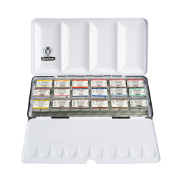 Horadam Aquarell Full Pans 18-set in de groep Kunstenaarsmateriaal / Kunstenaarsverf / Aquarelverf / Aquarelverf in napje bij Voorcrea (137789)