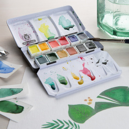 Akademie Aquarell Half Pans 12-set in de groep Kunstenaarsmateriaal / Kunstenaarsverf / Aquarelverf / Aquarelverf in napje bij Voorcrea (137800)