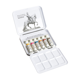 Akademie Aquarell Half Pans 6x5 ml in de groep Kunstenaarsmateriaal / Kunstenaarsverf / Aquarelverf / Aquarelverf in napje bij Voorcrea (137809)
