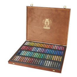 Soft Pastel Wooden Box 100-set in de groep Kunstenaarsmateriaal / Krijt en potloden / Pastelkrijt bij Voorcrea (137811)