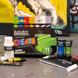 Acrylverf Basics Mixed Media Set 5x22 ml in de groep Kunstenaarsmateriaal / Kunstenaarsverf / Acrylverf bij Voorcrea (137827)