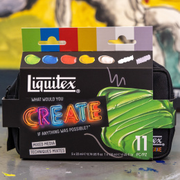Acrylverf Basics Mixed Media Set 5x22 ml in de groep Kunstenaarsmateriaal / Kunstenaarsverf / Acrylverf bij Voorcrea (137827)