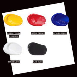 Acrylverf Basics 3D Painting 5 x 22 ml in de groep Kunstenaarsmateriaal / Kunstenaarsverf / Acrylverf bij Voorcrea (137831)