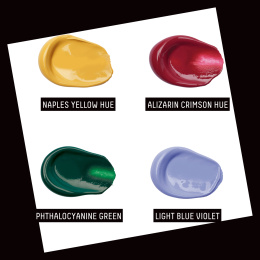Acrylverf Basics Gem Theory Set 4 x 118 ml in de groep Kunstenaarsmateriaal / Kunstenaarsverf / Acrylverf bij Voorcrea (137832)