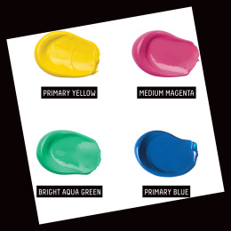 Acrylverf Basics Illuminated Brights Set 4 x 118 ml in de groep Kunstenaarsmateriaal / Kunstenaarsverf / Acrylverf bij Voorcrea (137833)