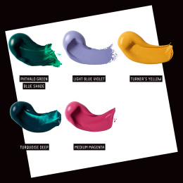 Acrylverf Professional Heavy Body Gem Theory Set 5 x 22 ml in de groep Kunstenaarsmateriaal / Kunstenaarsverf / Acrylverf bij Voorcrea (137834)