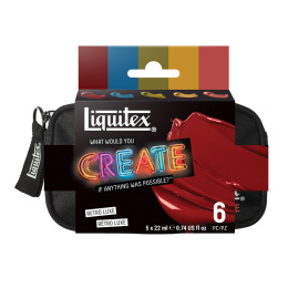 Acrylverf Pro Heavy Body Retro Luxe Set 5 x 22 ml in de groep Kunstenaarsmateriaal / Kunstenaarsverf / Acrylverf bij Voorcrea (137835)