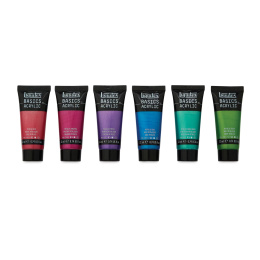 Acrylverf Basics Metallic Set 6x22 ml in de groep Kunstenaarsmateriaal / Kunstenaarsverf / Acrylverf bij Voorcrea (137836)