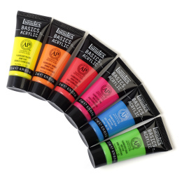 Acrylverf Fluorescent Set Tubes 6x22 ml in de groep Kunstenaarsmateriaal / Kunstenaarsverf / Acrylverf bij Voorcrea (137839)