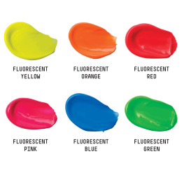 Acrylverf Fluorescent Set Tubes 6x22 ml in de groep Kunstenaarsmateriaal / Kunstenaarsverf / Acrylverf bij Voorcrea (137839)