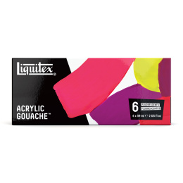 Gouacheverf Fluorescent Set 6x59 ml in de groep Kunstenaarsmateriaal / Kunstenaarsverf / Gouache bij Voorcrea (137842)