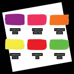Gouacheverf Fluorescent Set 6x59 ml in de groep Kunstenaarsmateriaal / Kunstenaarsverf / Gouache bij Voorcrea (137842)