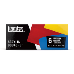 Gouacheverf Primaries Set 6x22 ml in de groep Kunstenaarsmateriaal / Kunstenaarsverf / Gouache bij Voorcrea (137844)