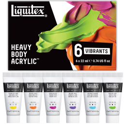 Acrylverf Heavy Body Vibrant Set 6x22 ml in de groep Kunstenaarsmateriaal / Kunstenaarsverf / Acrylverf bij Voorcrea (137846)