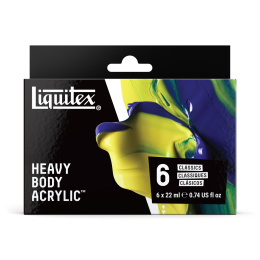 Acrylverf Heavy Body Colour Set 6x22 ml in de groep Kunstenaarsmateriaal / Kunstenaarsverf / Acrylverf bij Voorcrea (137847)