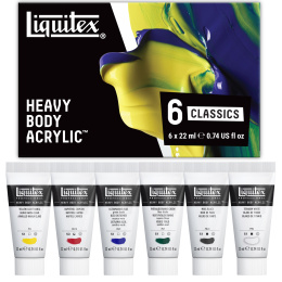 Acrylverf Heavy Body Colour Set 6x22 ml in de groep Kunstenaarsmateriaal / Kunstenaarsverf / Acrylverf bij Voorcrea (137847)