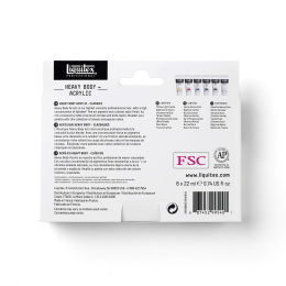 Acrylverf Heavy Body Colour Set 6x22 ml in de groep Kunstenaarsmateriaal / Kunstenaarsverf / Acrylverf bij Voorcrea (137847)
